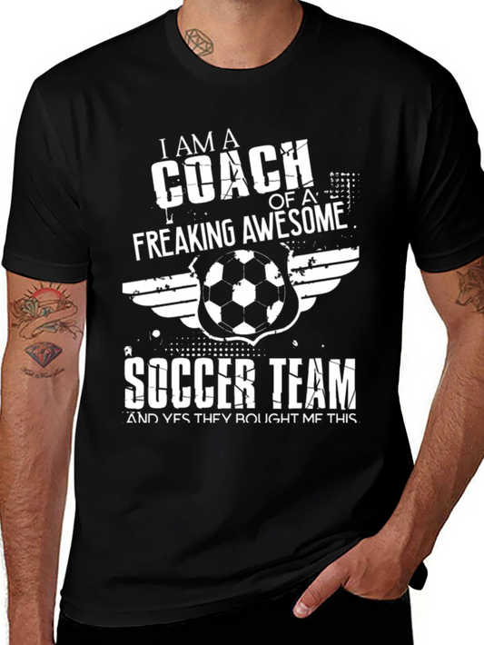 Funny Soccer Coach T-Shirt - Freaking Awesome Team Gift