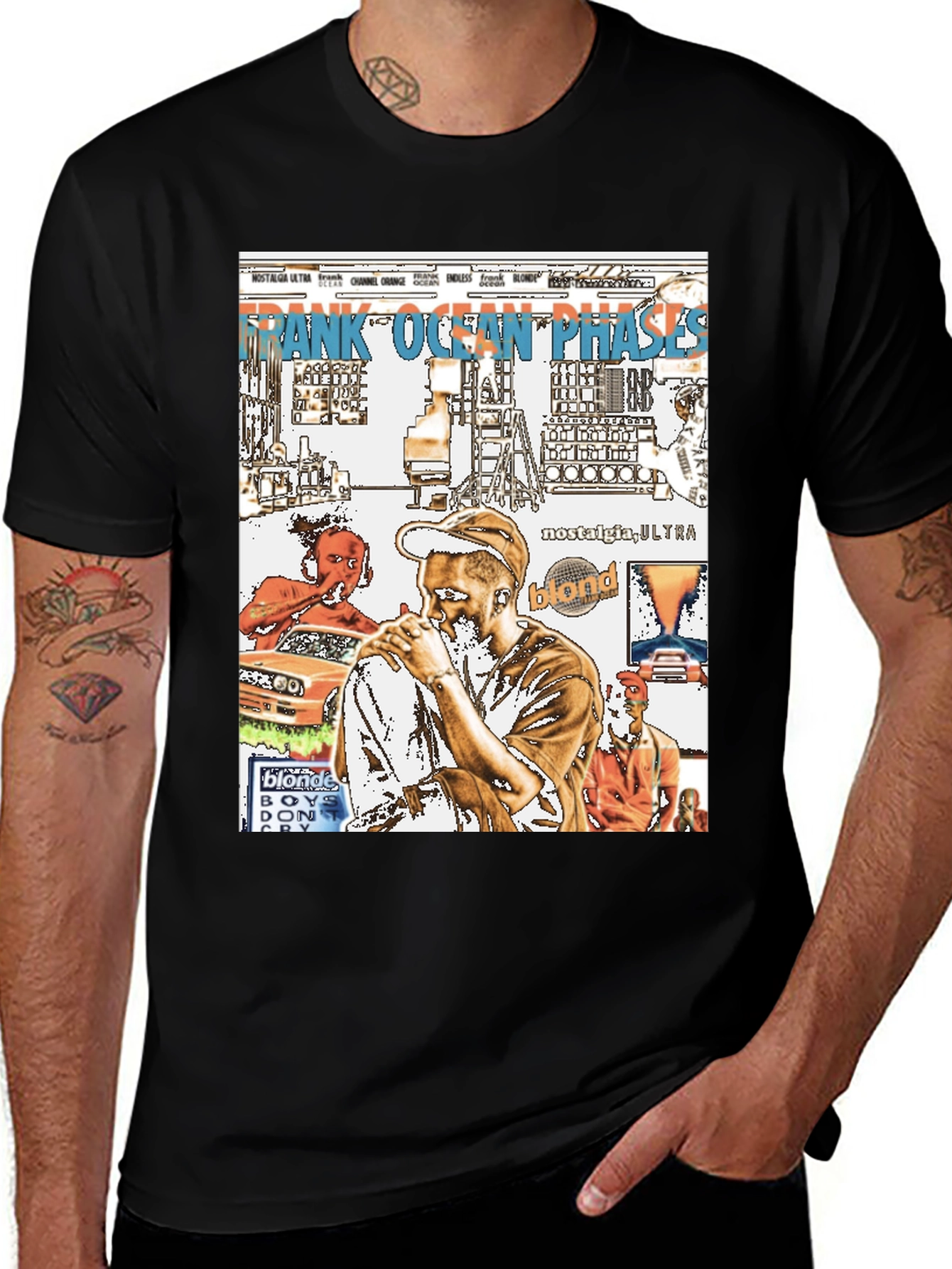 Frank Ocean Graphic Print Black T-Shirt