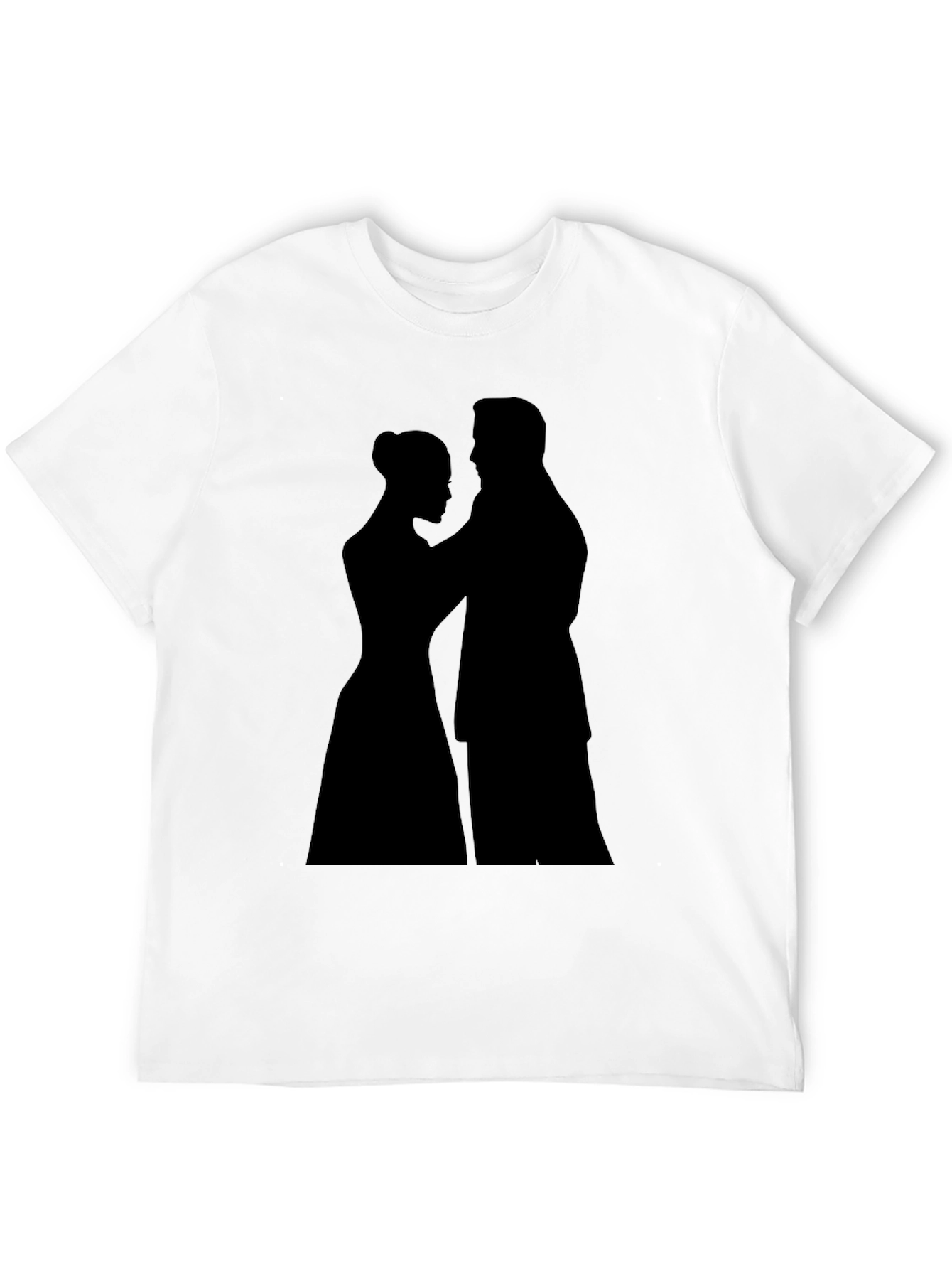 Romantic Silhouette Graphic Tee - Black