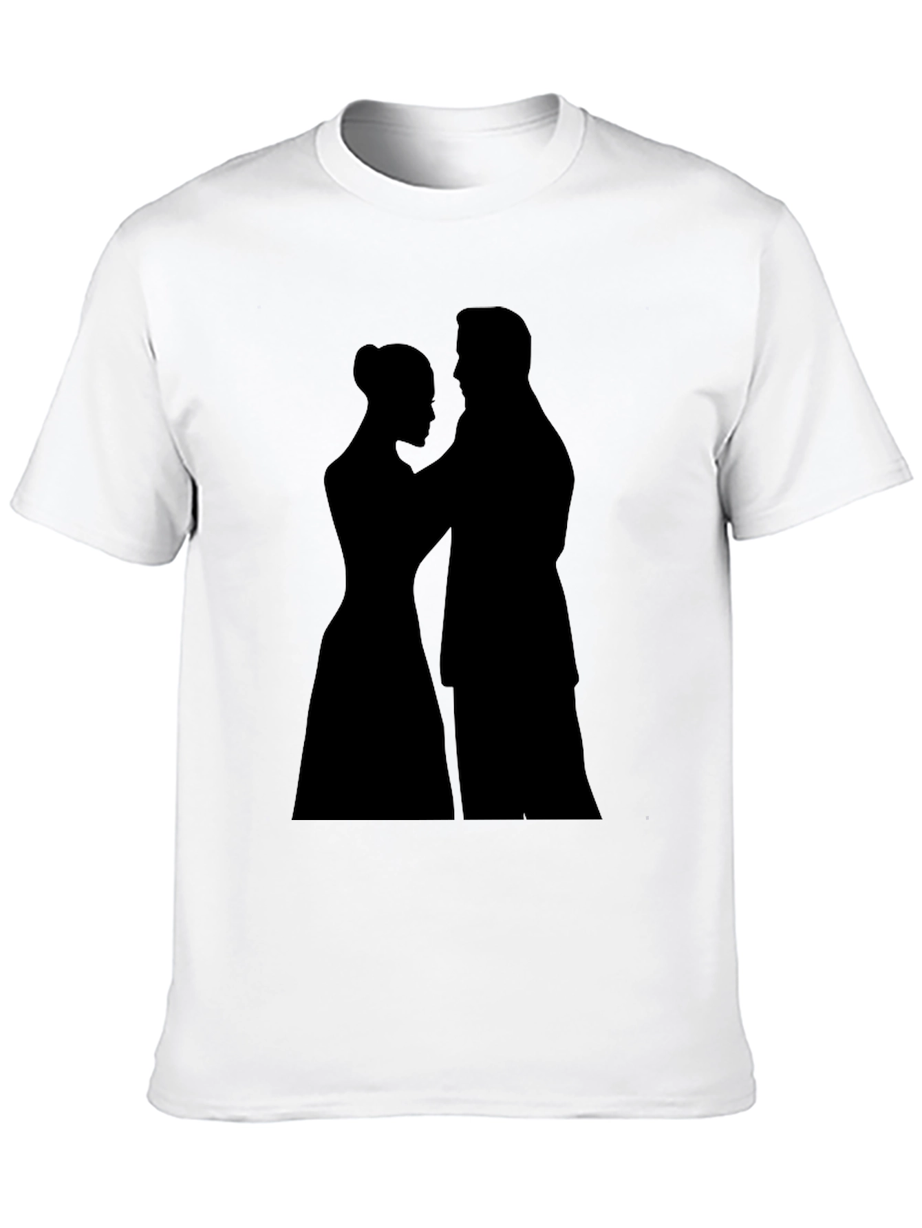 Romantic Silhouette Graphic Tee - Black
