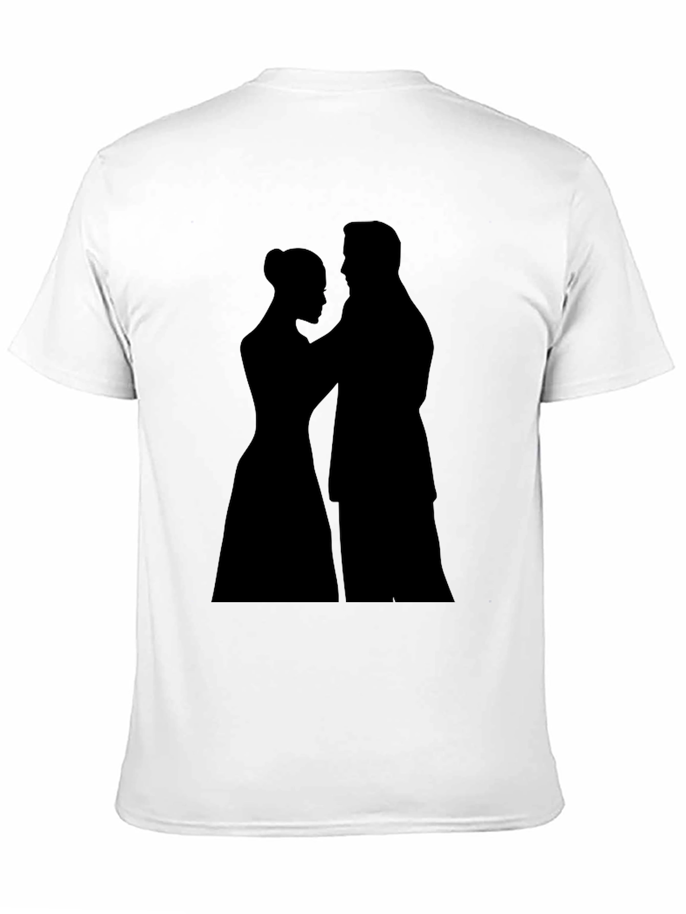 Romantic Silhouette Graphic Tee - Black