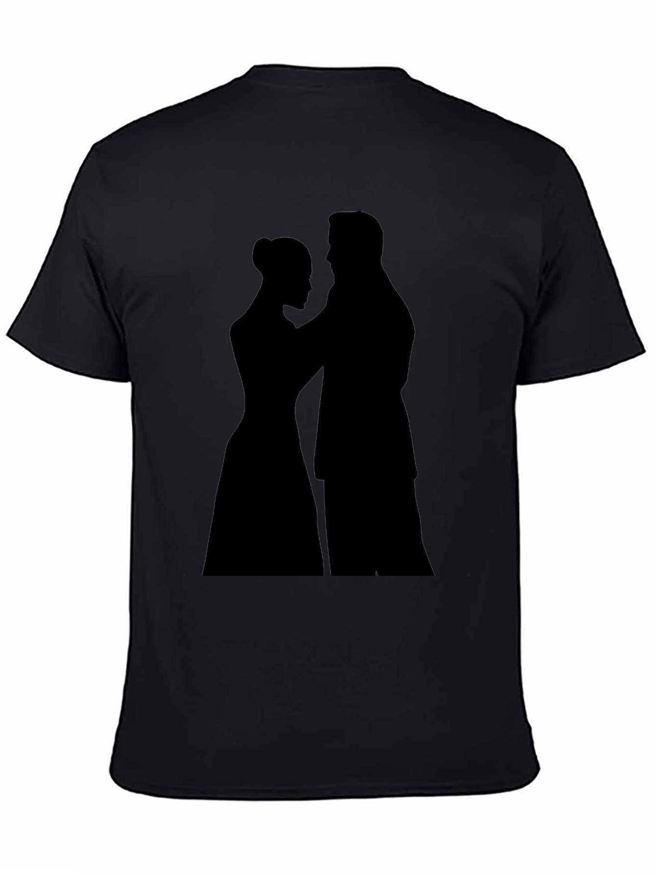 Romantic Silhouette Graphic Tee - Black