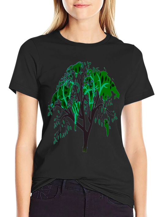 Green Tree Graphic Tee - Mens Black T-Shirt