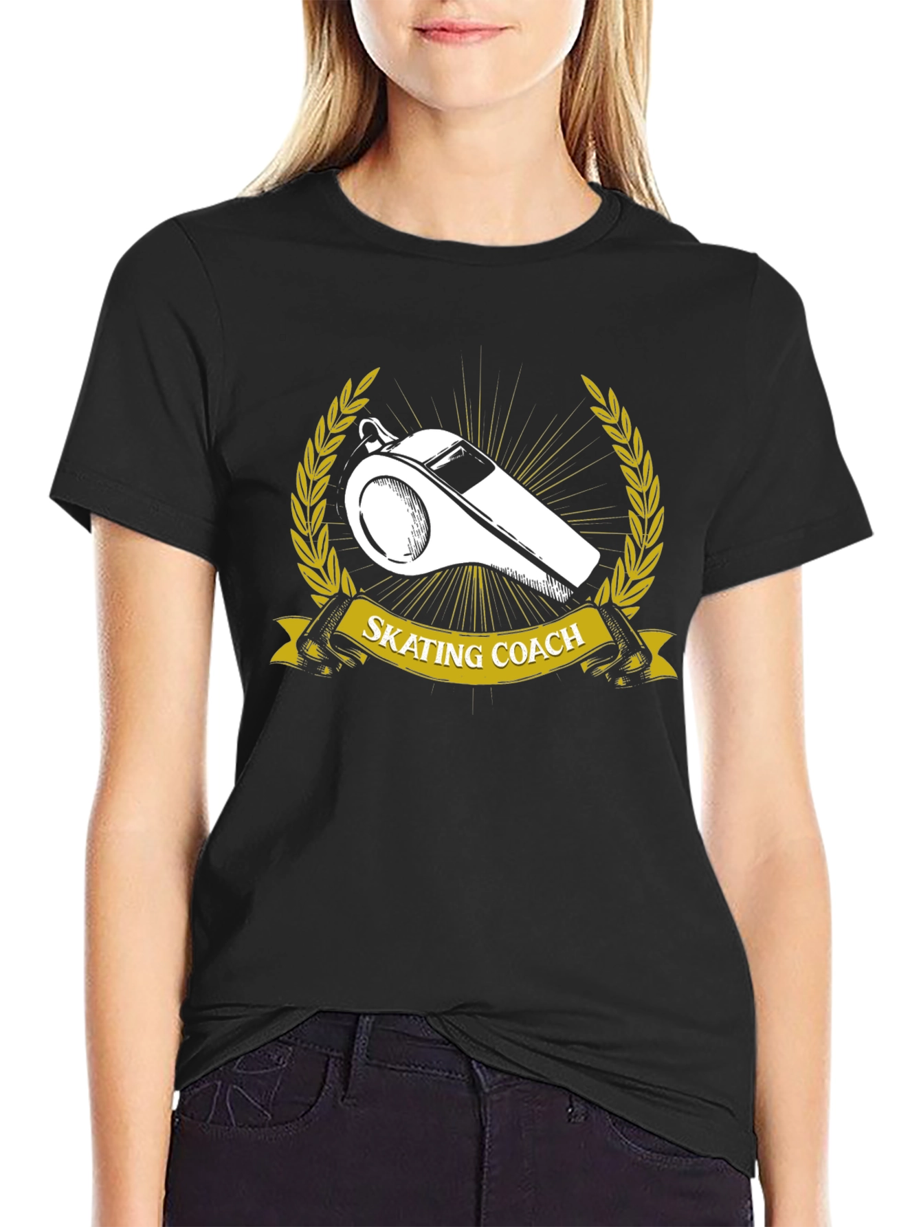 Skating Coach Whistle Graphic T-Shirt