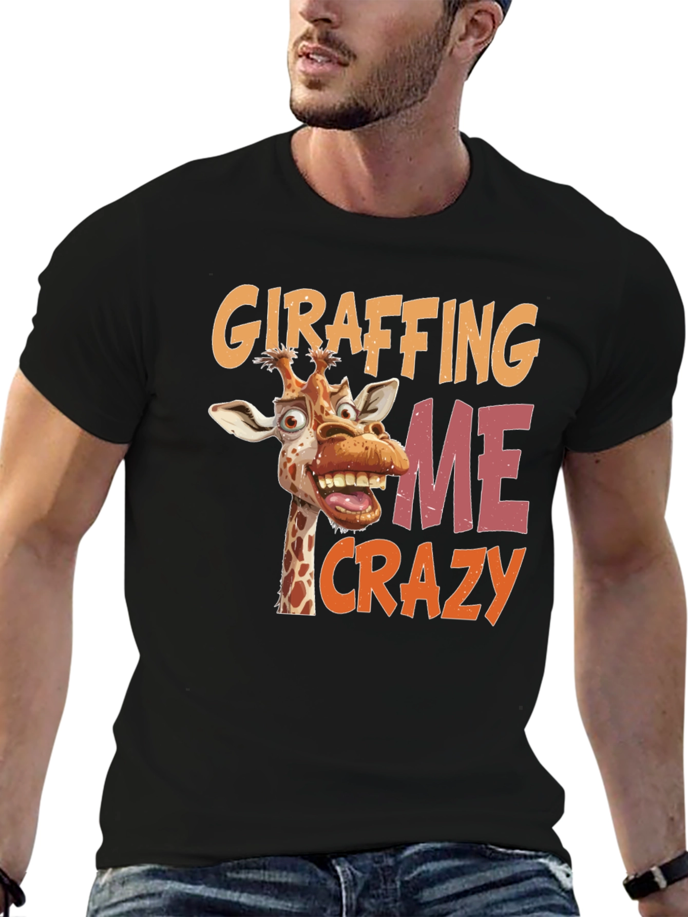 Giraffing Me Crazy Graphic Tee - Funny Giraffe Shirt