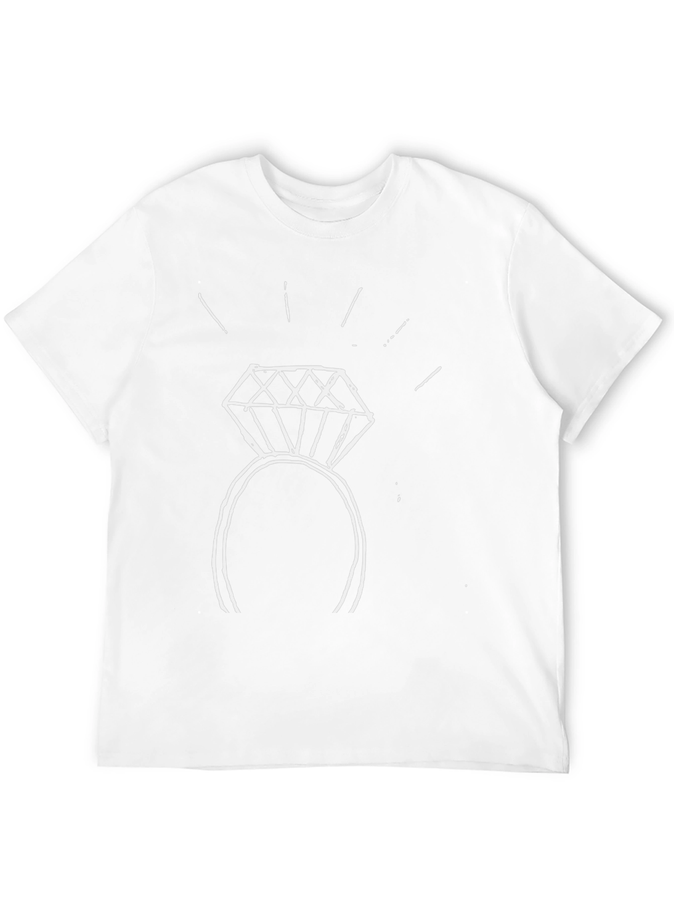 Diamond Ring Graphic Tee - Stylish Black T-Shirt