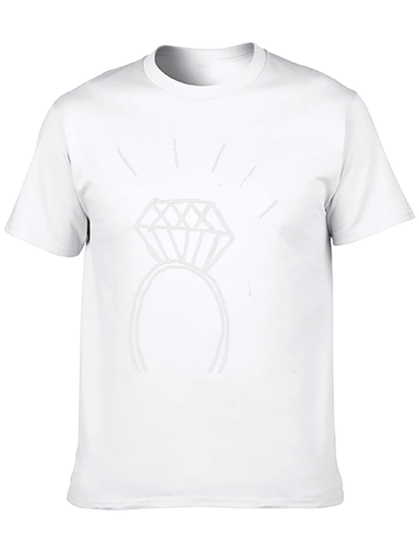 Diamond Ring Graphic Tee - Stylish Black T-Shirt