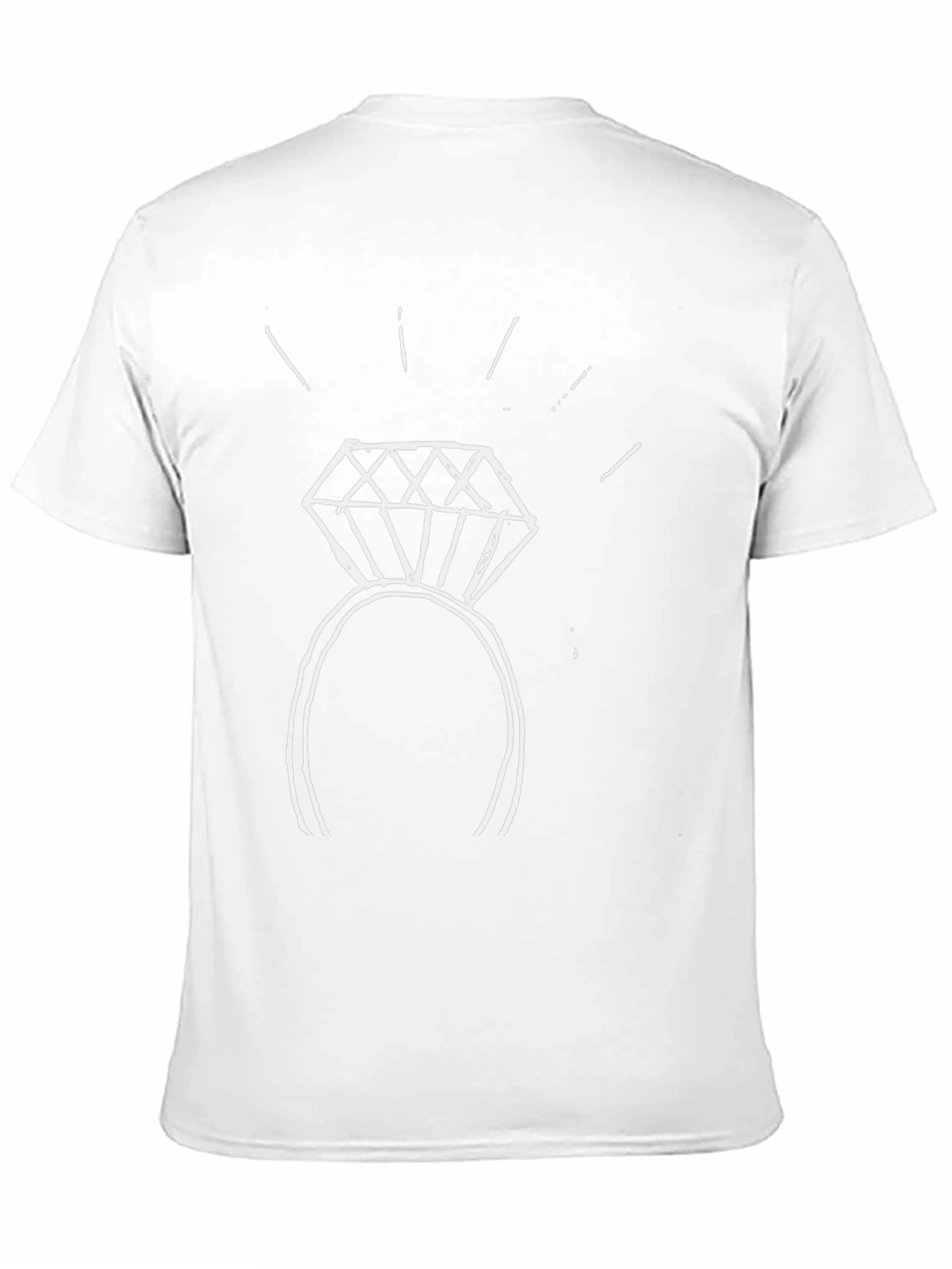 Diamond Ring Graphic Tee - Stylish Black T-Shirt
