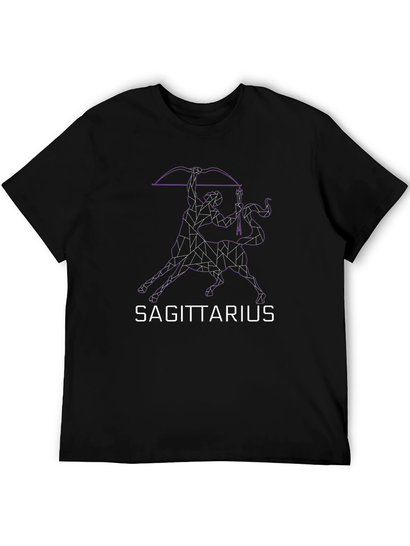 Sagittarius Zodiac Black Graphic T-Shirt