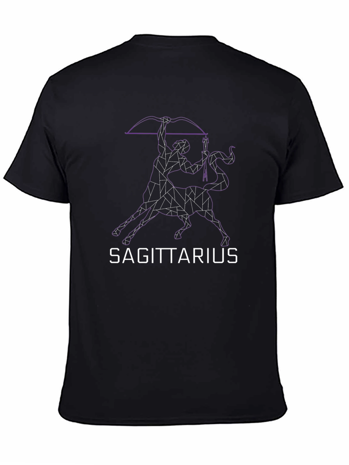 Sagittarius Zodiac Black Graphic T-Shirt