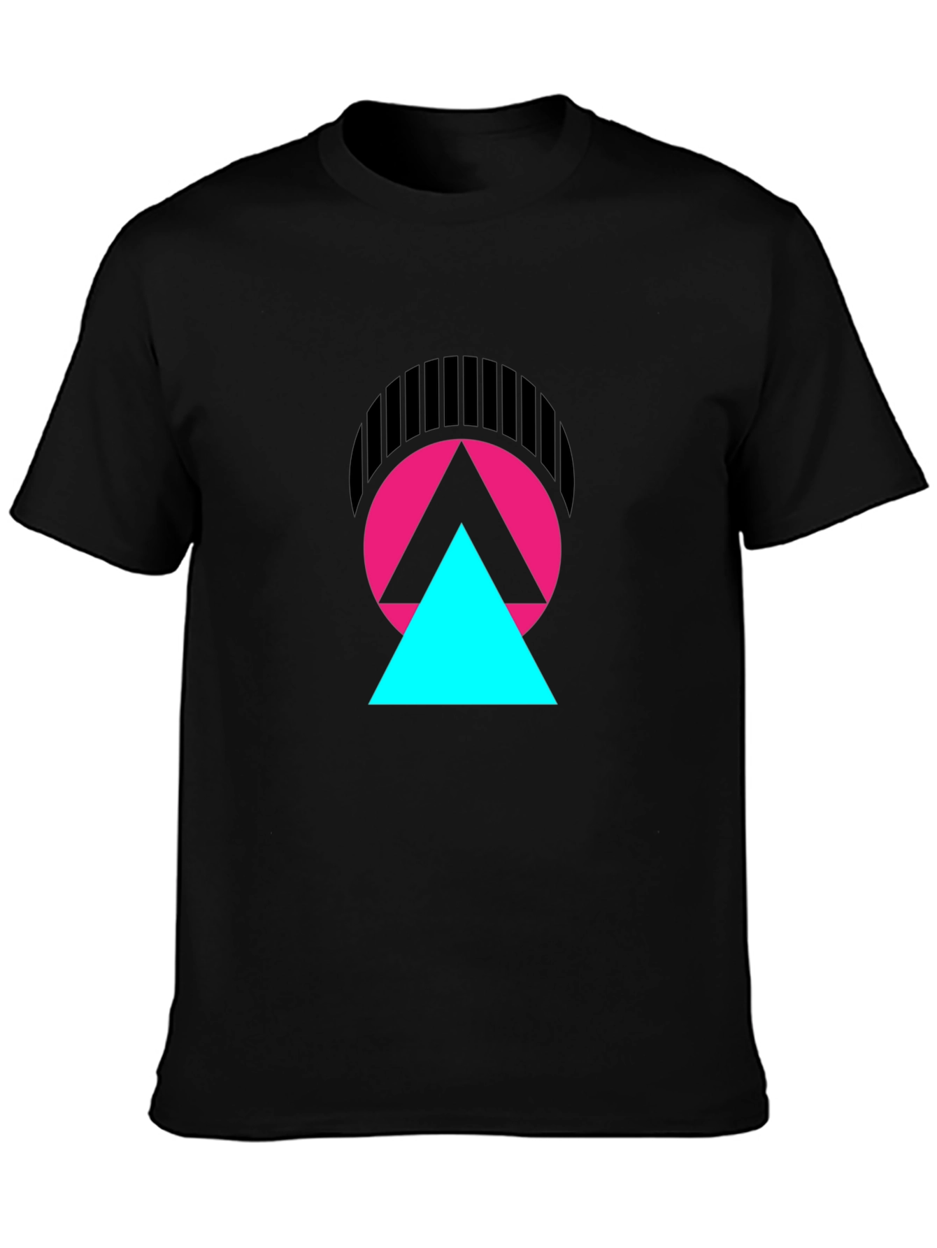 Abstract Geometric Graphic T-Shirt - Modern Design