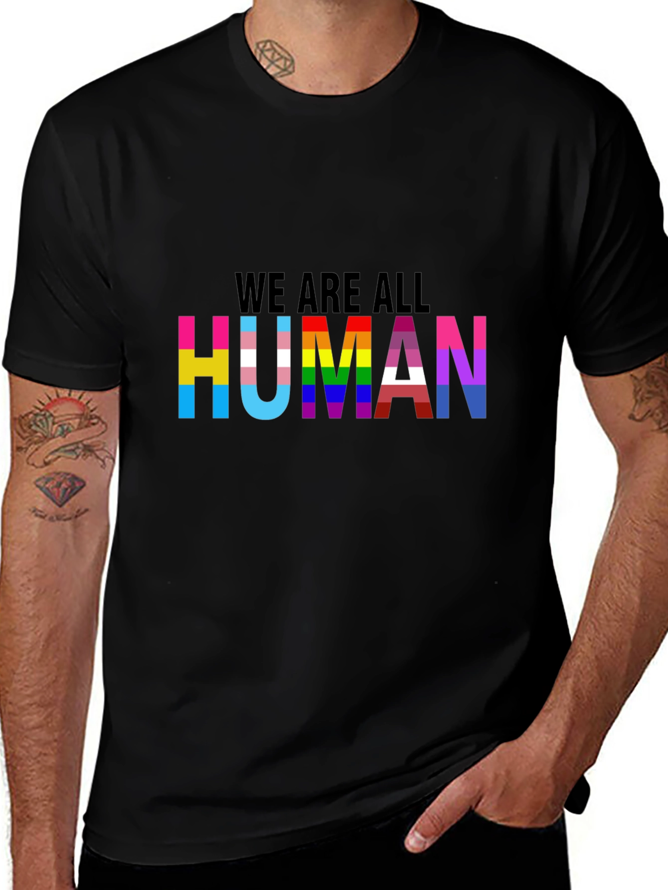 Pride We Are All Human Graphic Tee