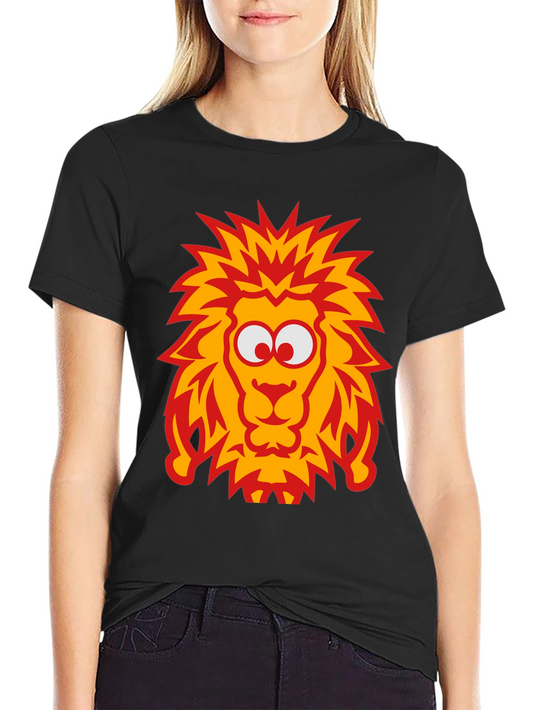 Lion Graphic Tee - Bold Cartoon Design