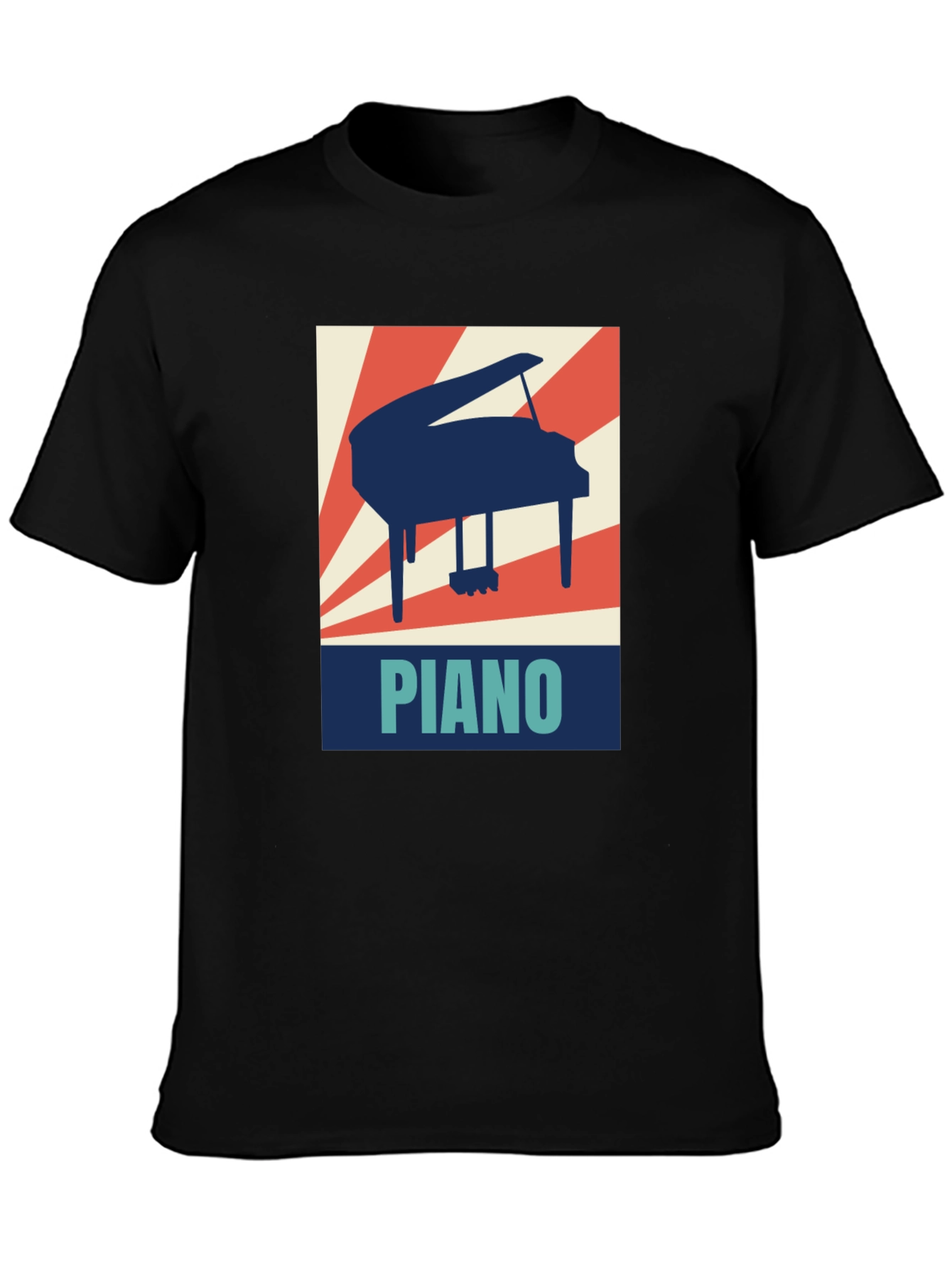 Piano Graphic T-Shirt - Musical Instrument Tee