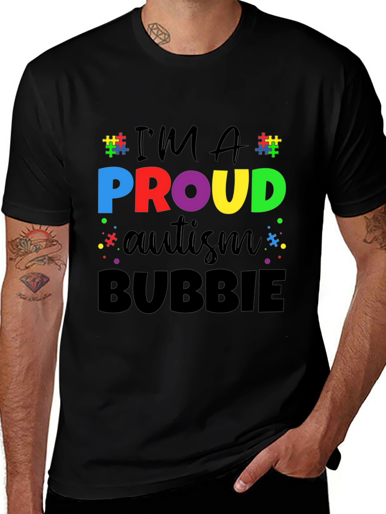 Proud Autism Bubbie Graphic T-Shirt