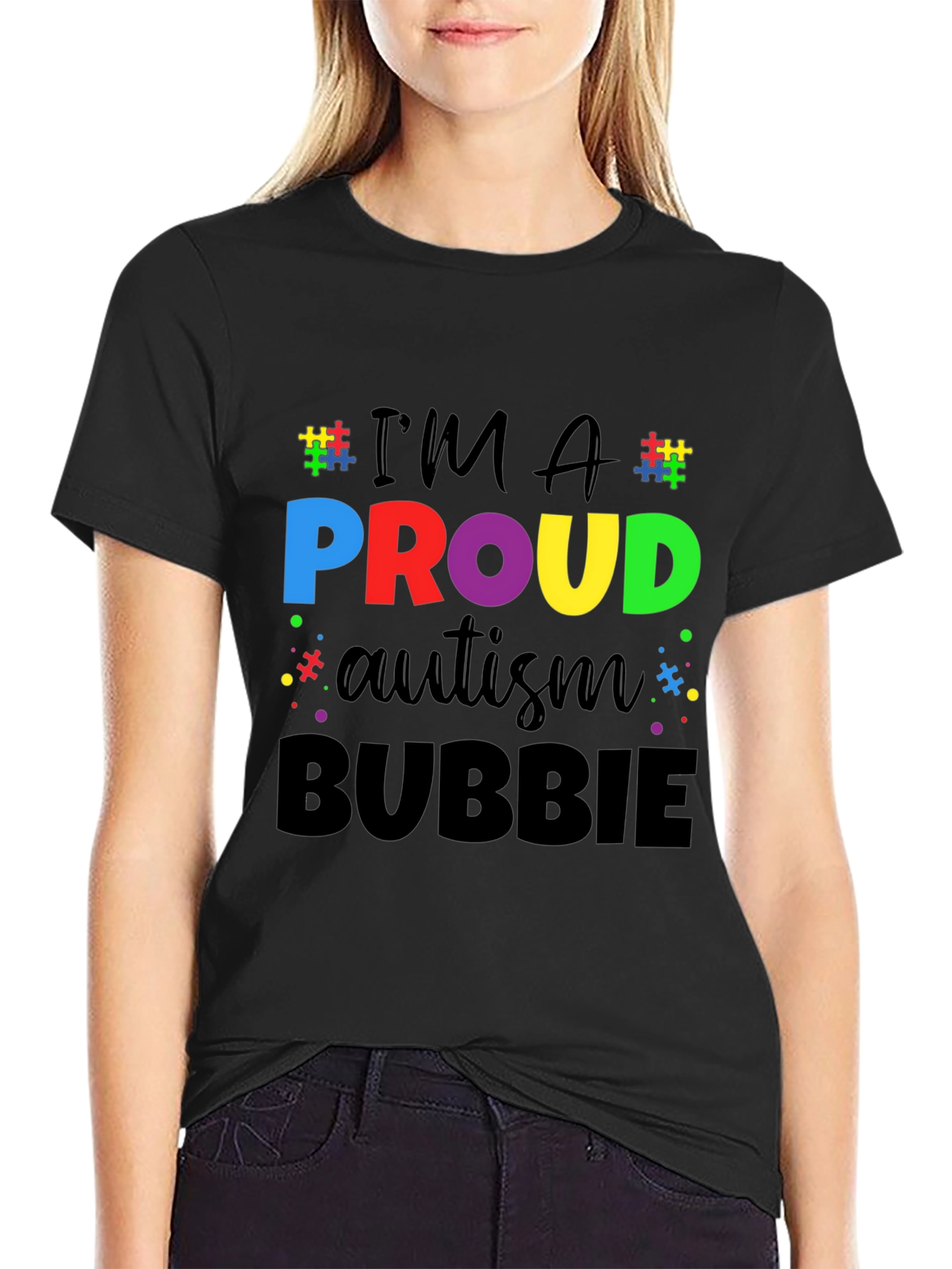 Proud Autism Bubbie Graphic T-Shirt