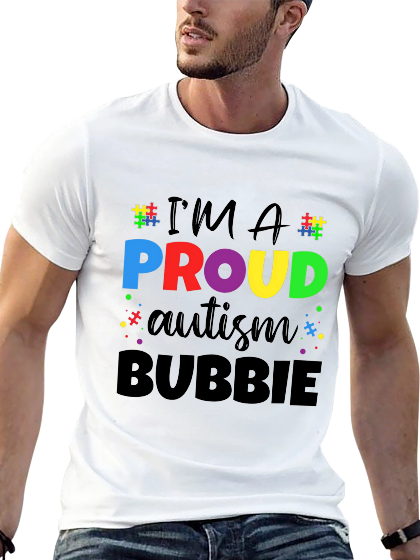 Proud Autism Bubbie Graphic T-Shirt