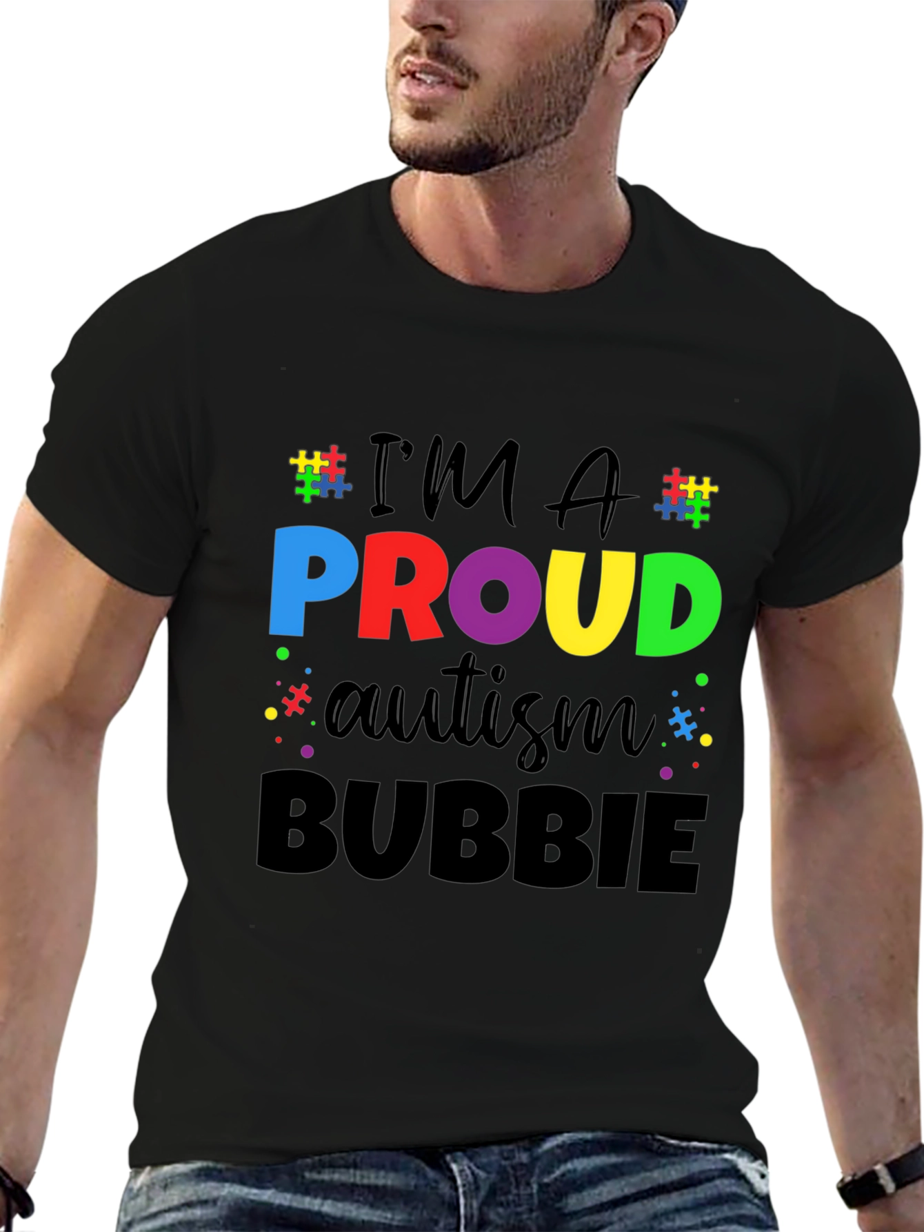 Proud Autism Bubbie Graphic T-Shirt