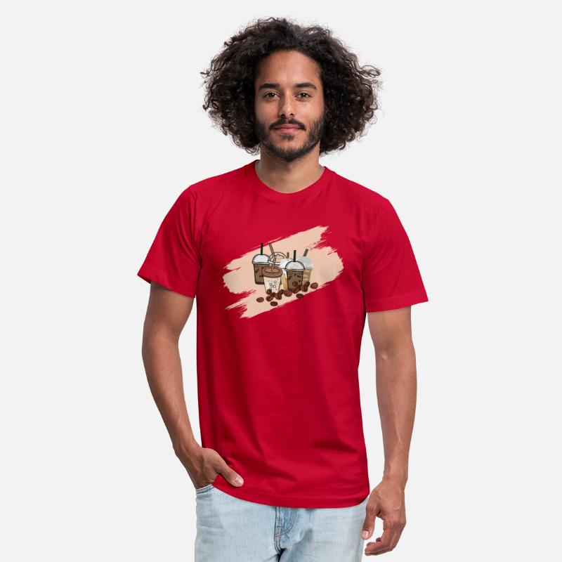 Iced coffee with beans