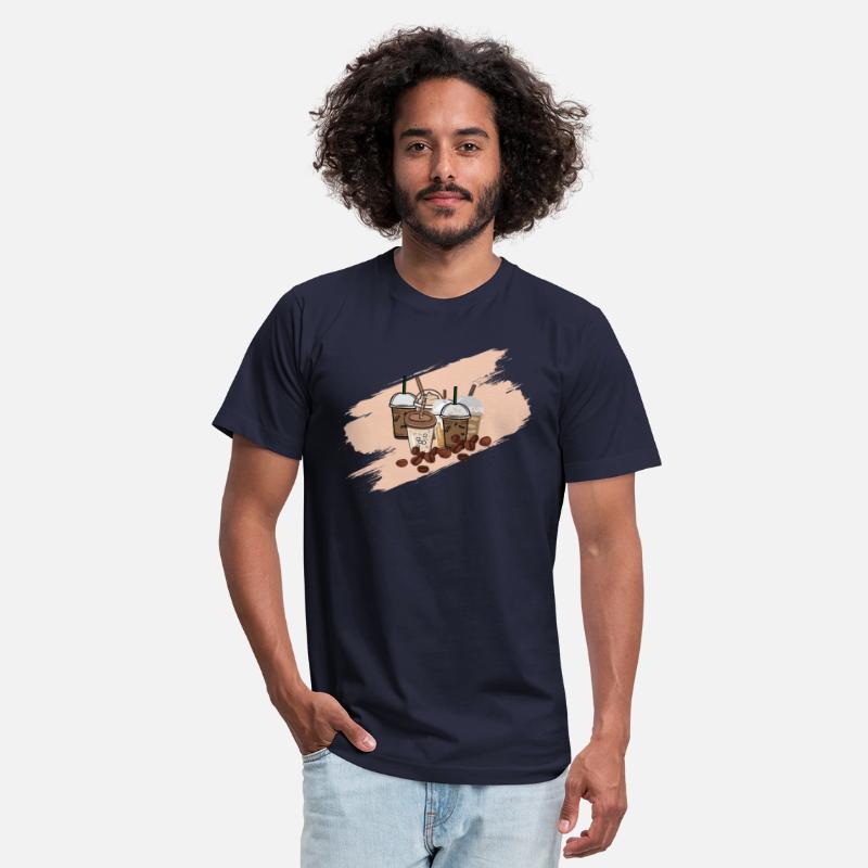 Iced coffee with beans