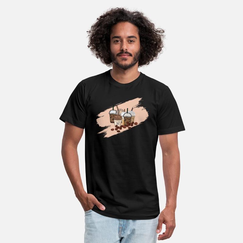 Iced coffee with beans