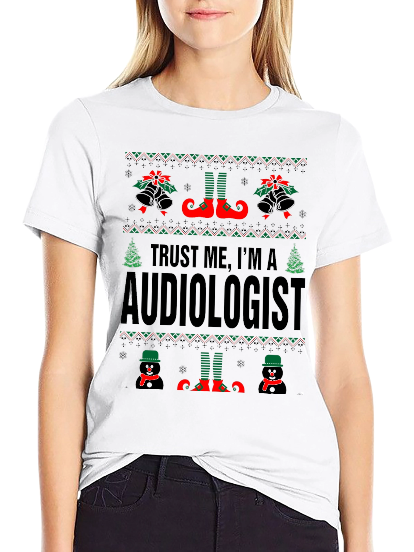 Audiologist Christmas Ugly Sweater T-Shirt