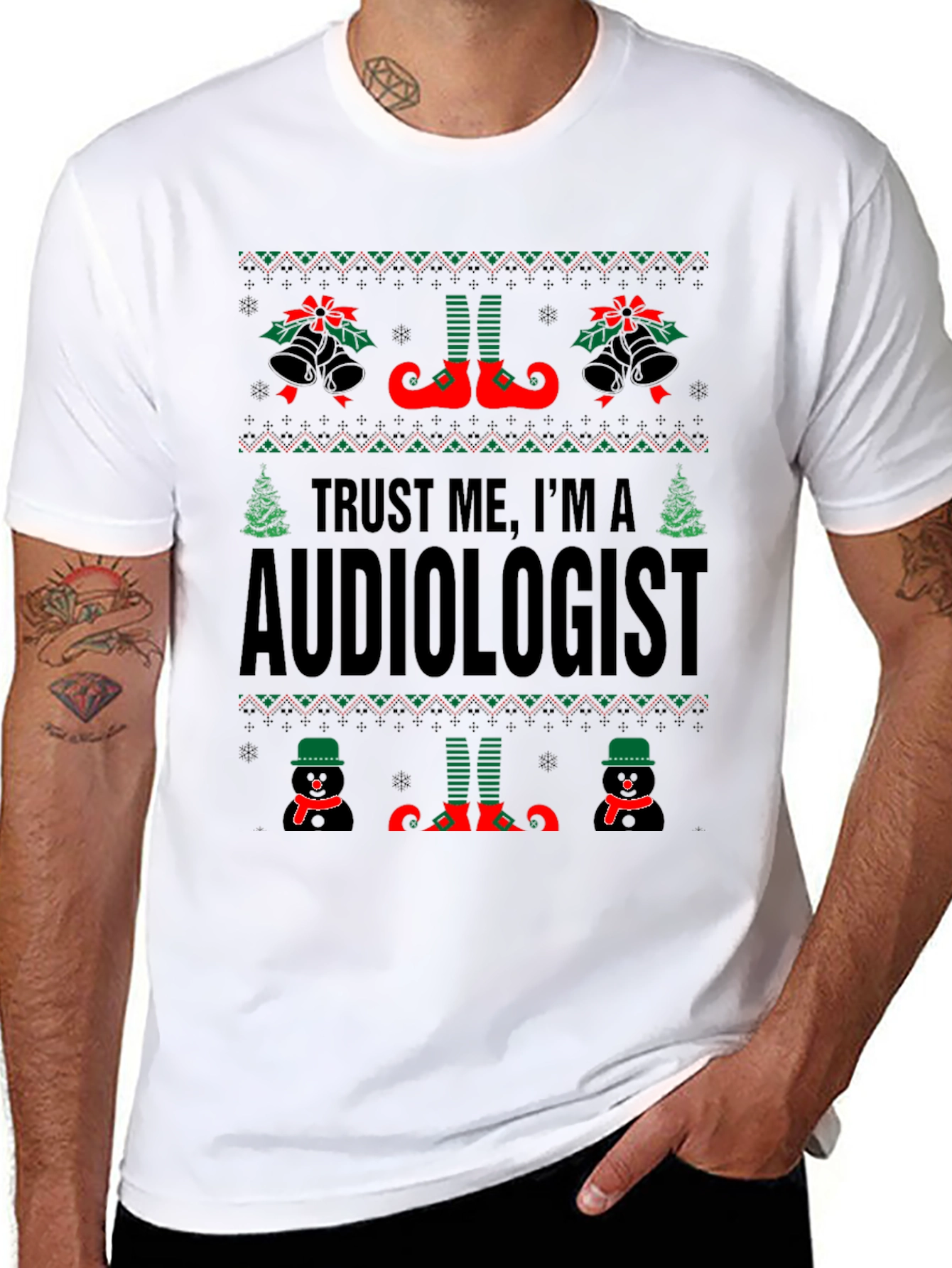 Audiologist Christmas Ugly Sweater T-Shirt