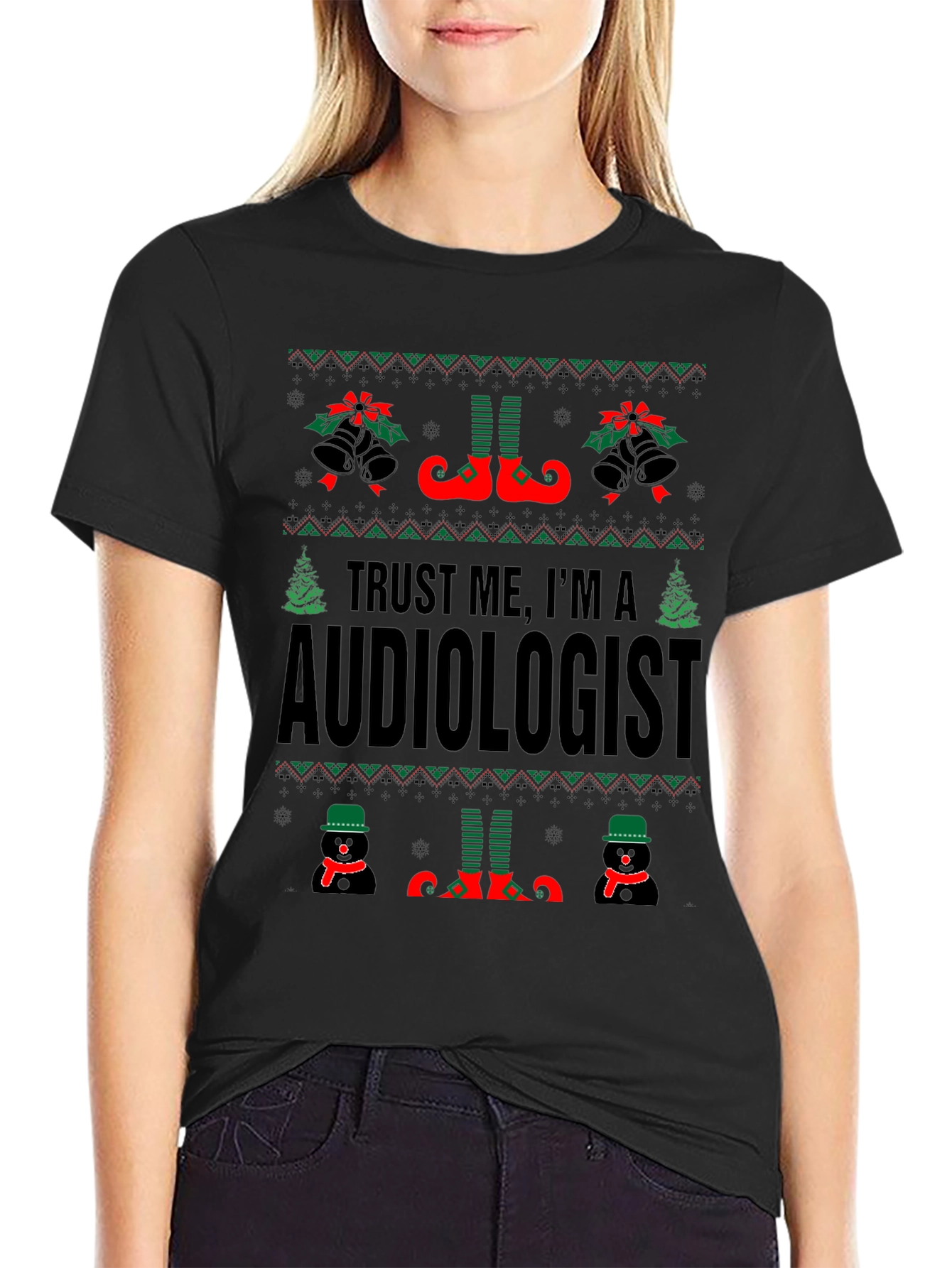 Audiologist Christmas Ugly Sweater T-Shirt