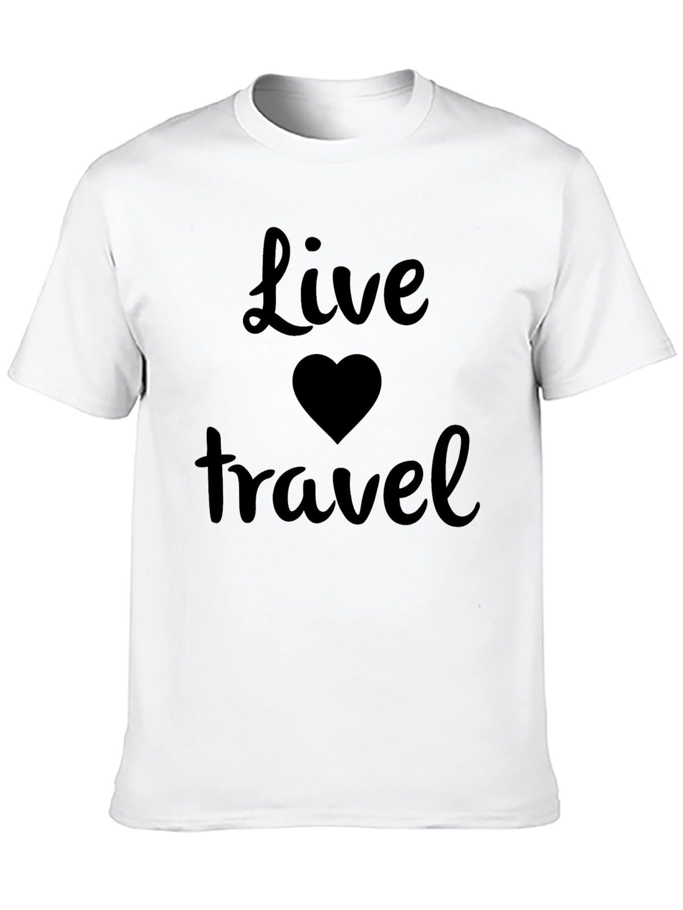 Live Love Travel Black Graphic T-Shirt