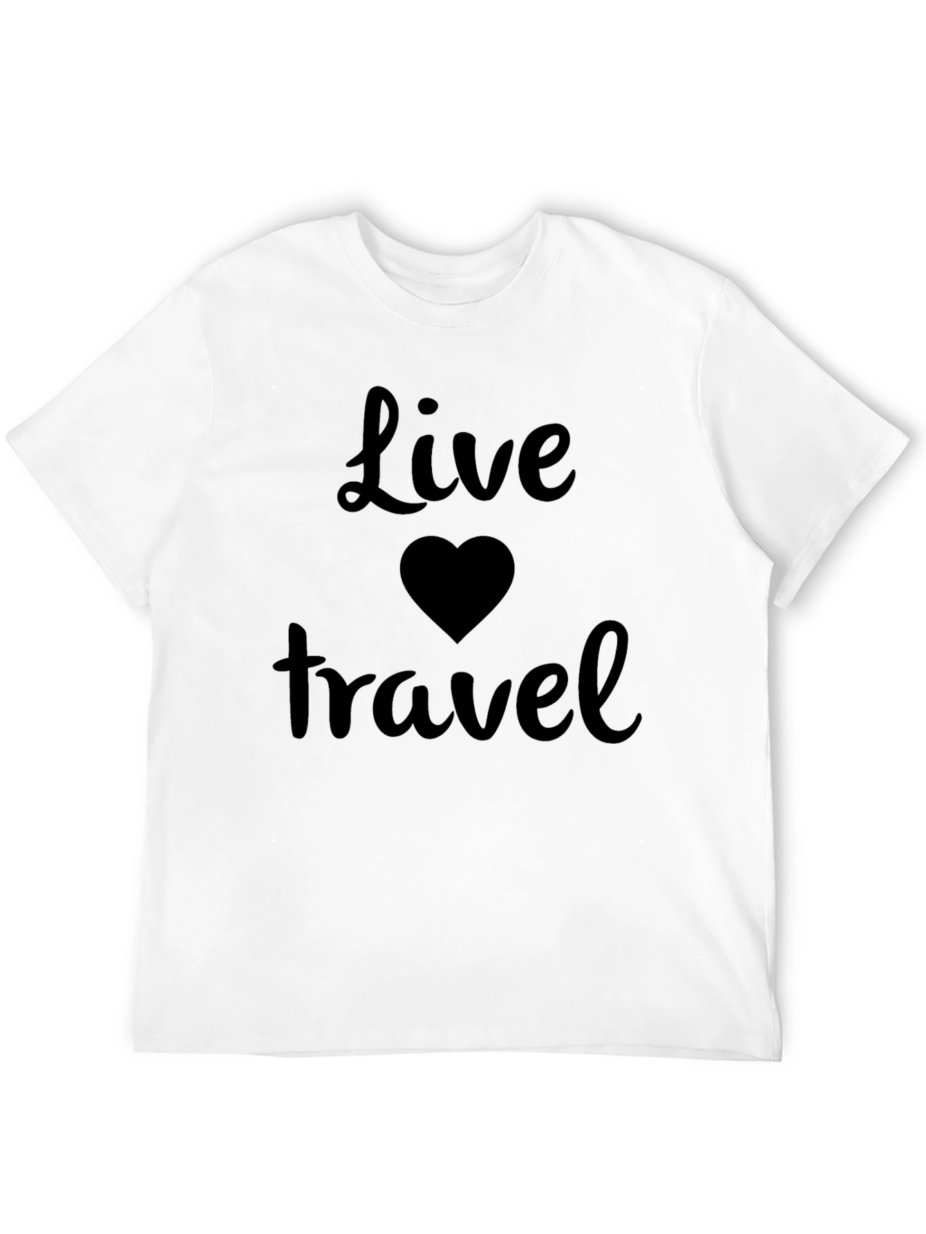 Live Love Travel Black Graphic T-Shirt