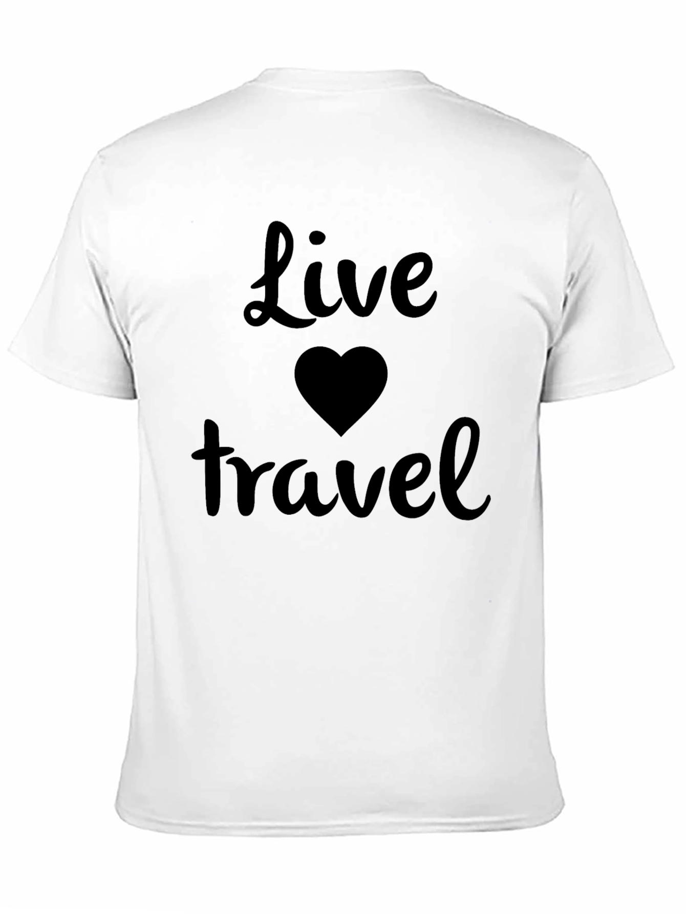 Live Love Travel Black Graphic T-Shirt