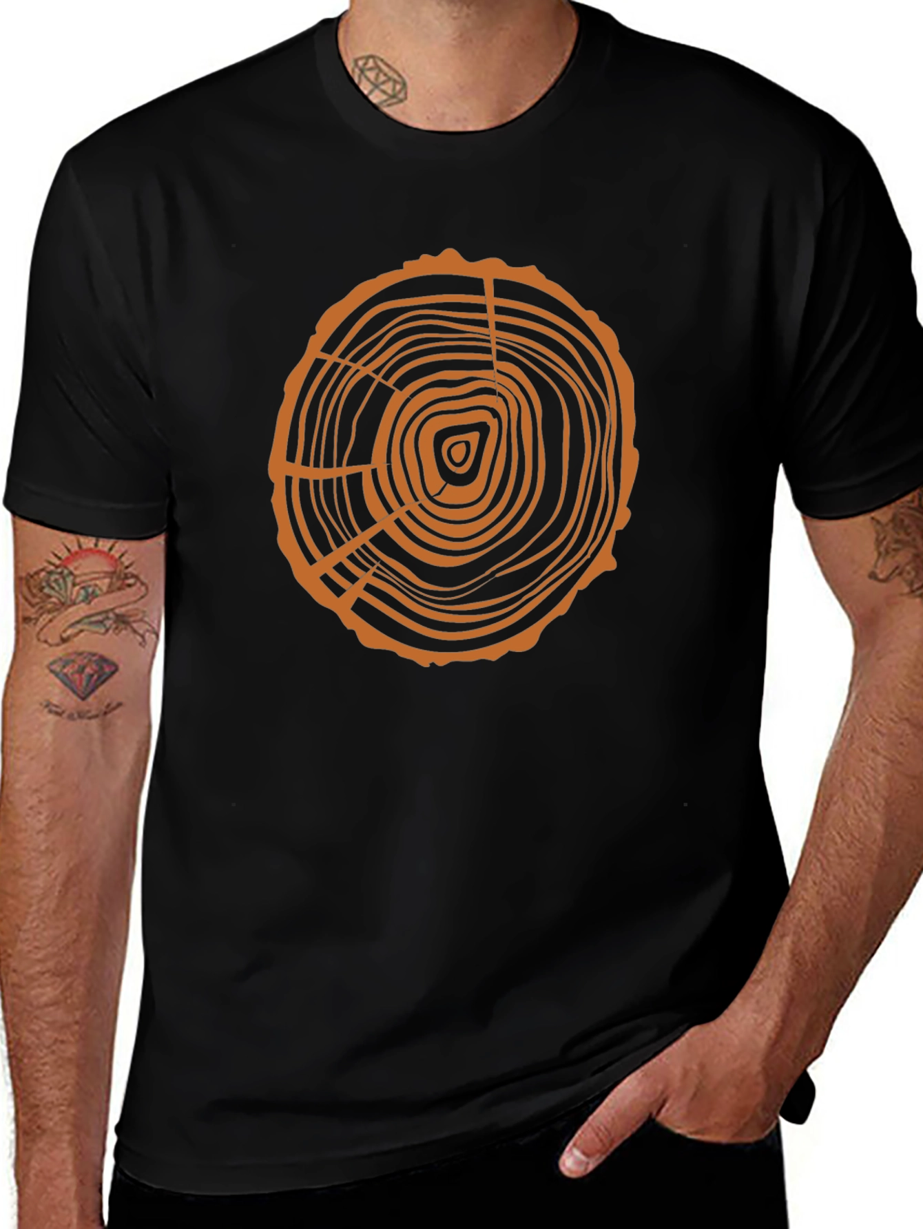 Tree Ring Graphic Tee - Organic Style