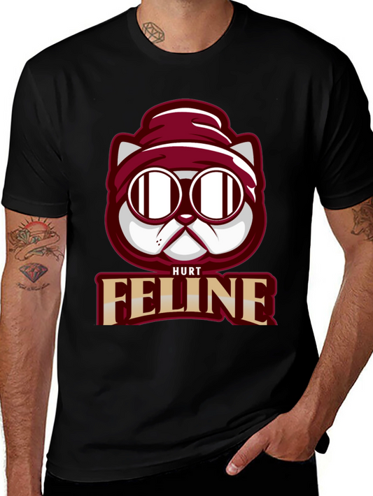Hurt Feline T-Shirt - Cool Cat Graphic Tee