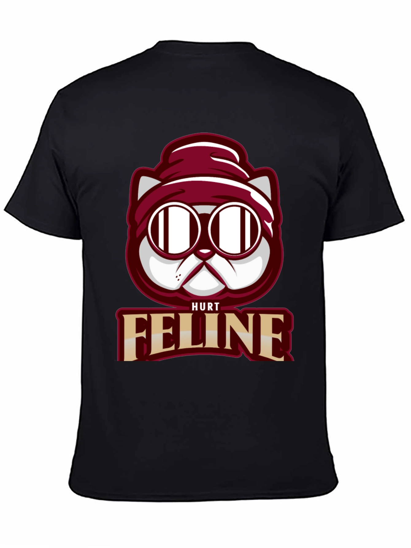 Hurt Feline T-Shirt - Cool Cat Graphic Tee
