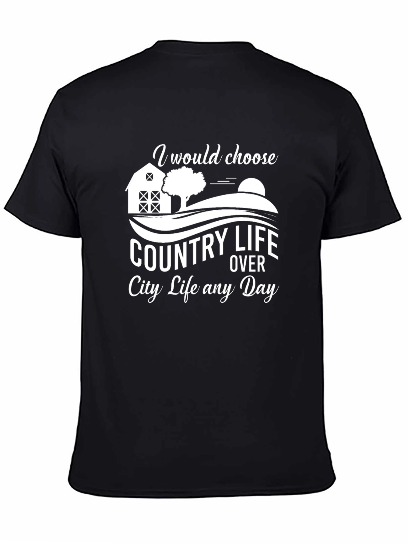 Country Life Black Graphic Tee