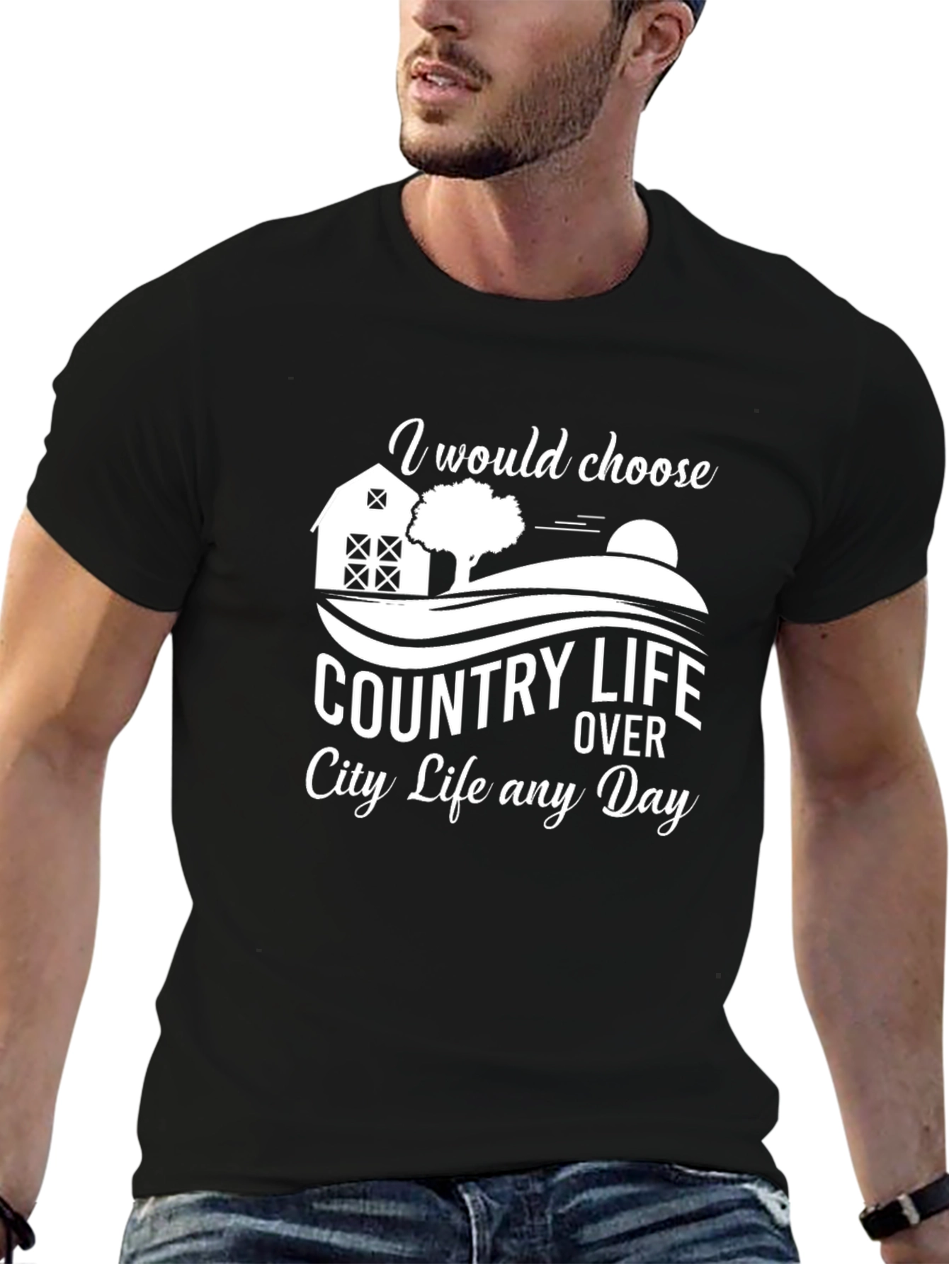 Country Life Black Graphic Tee