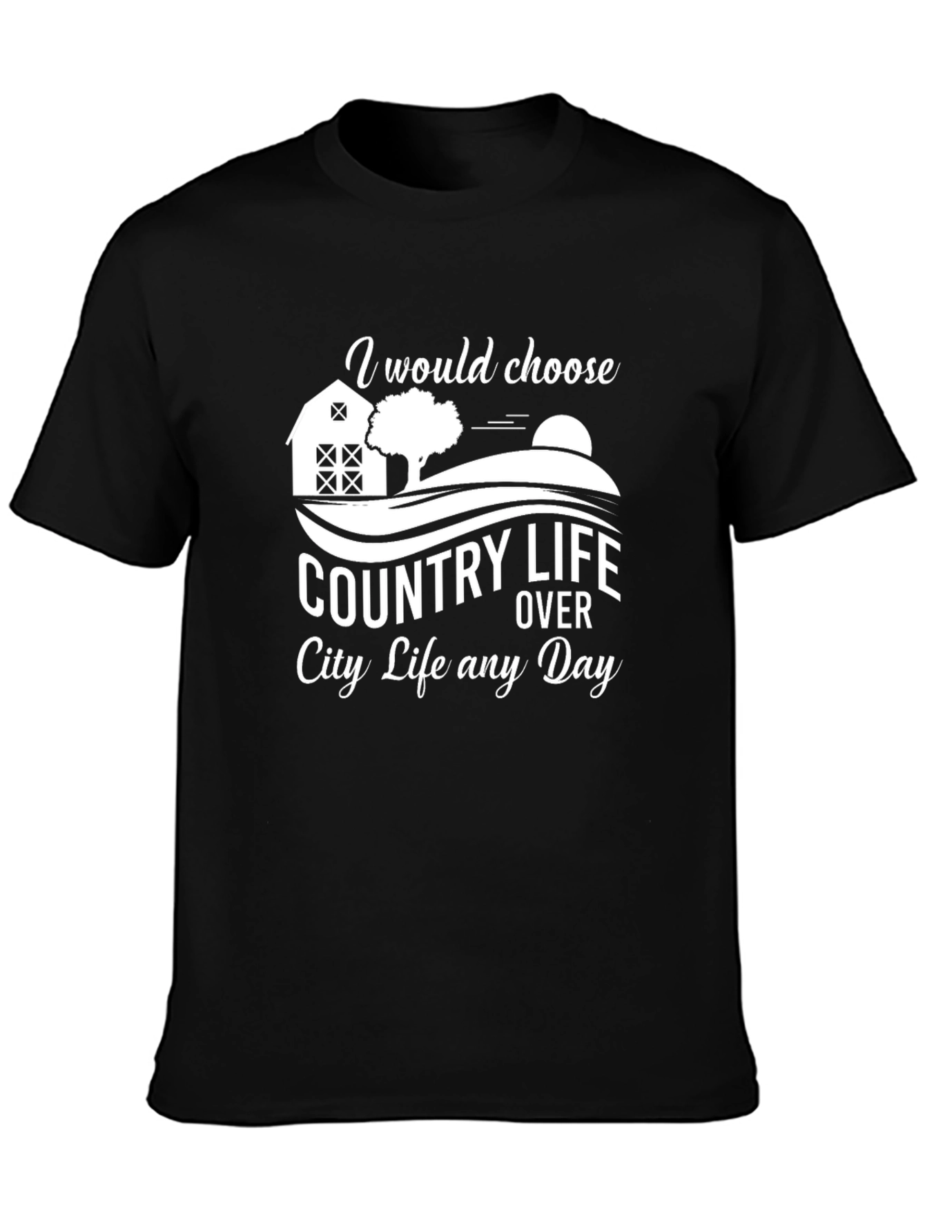 Country Life Black Graphic Tee