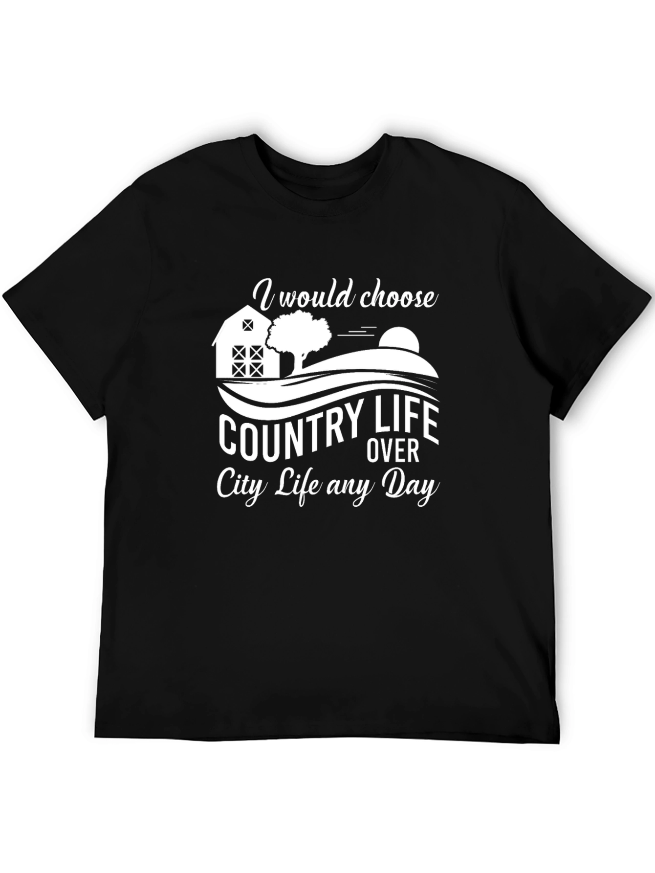 Country Life Black Graphic Tee