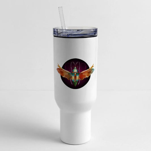 imaginative colorful shimmering insect with wings