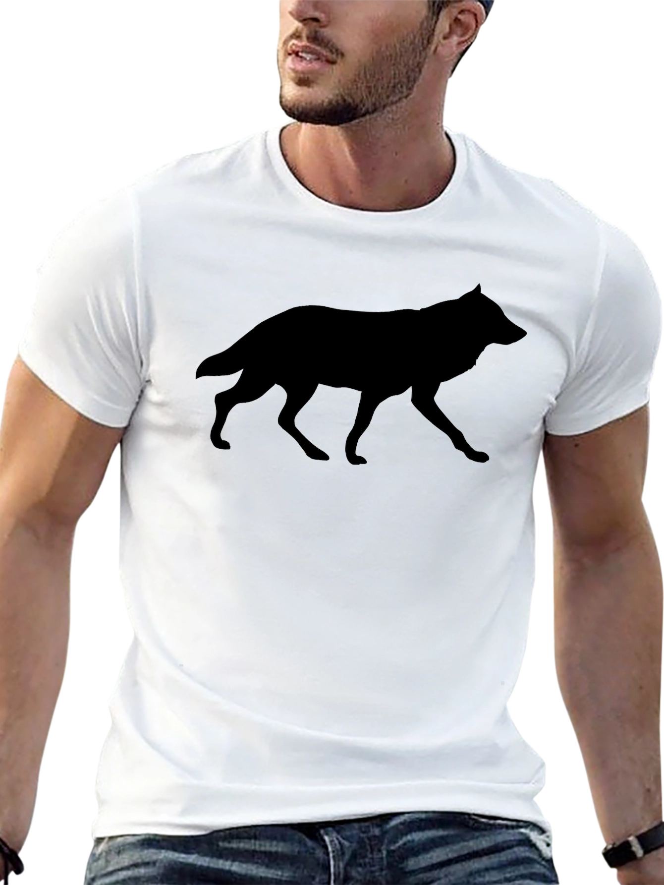 Black Wolf Silhouette T-Shirt