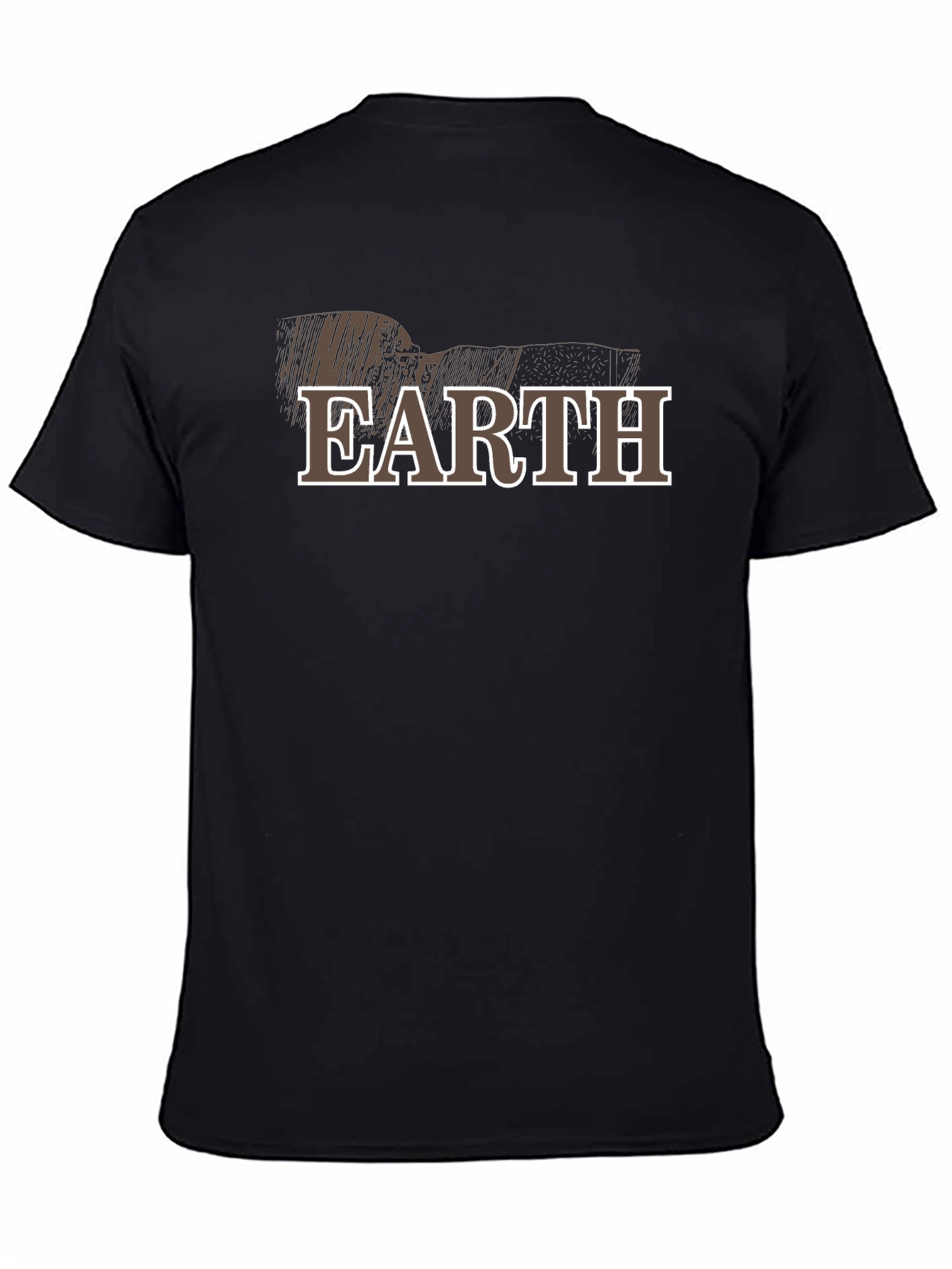 Earth Graphic Print Crew Neck T-Shirt