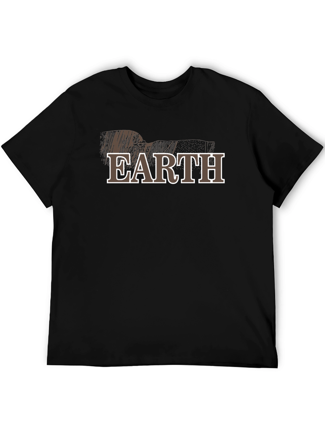 Earth Graphic Print Crew Neck T-Shirt