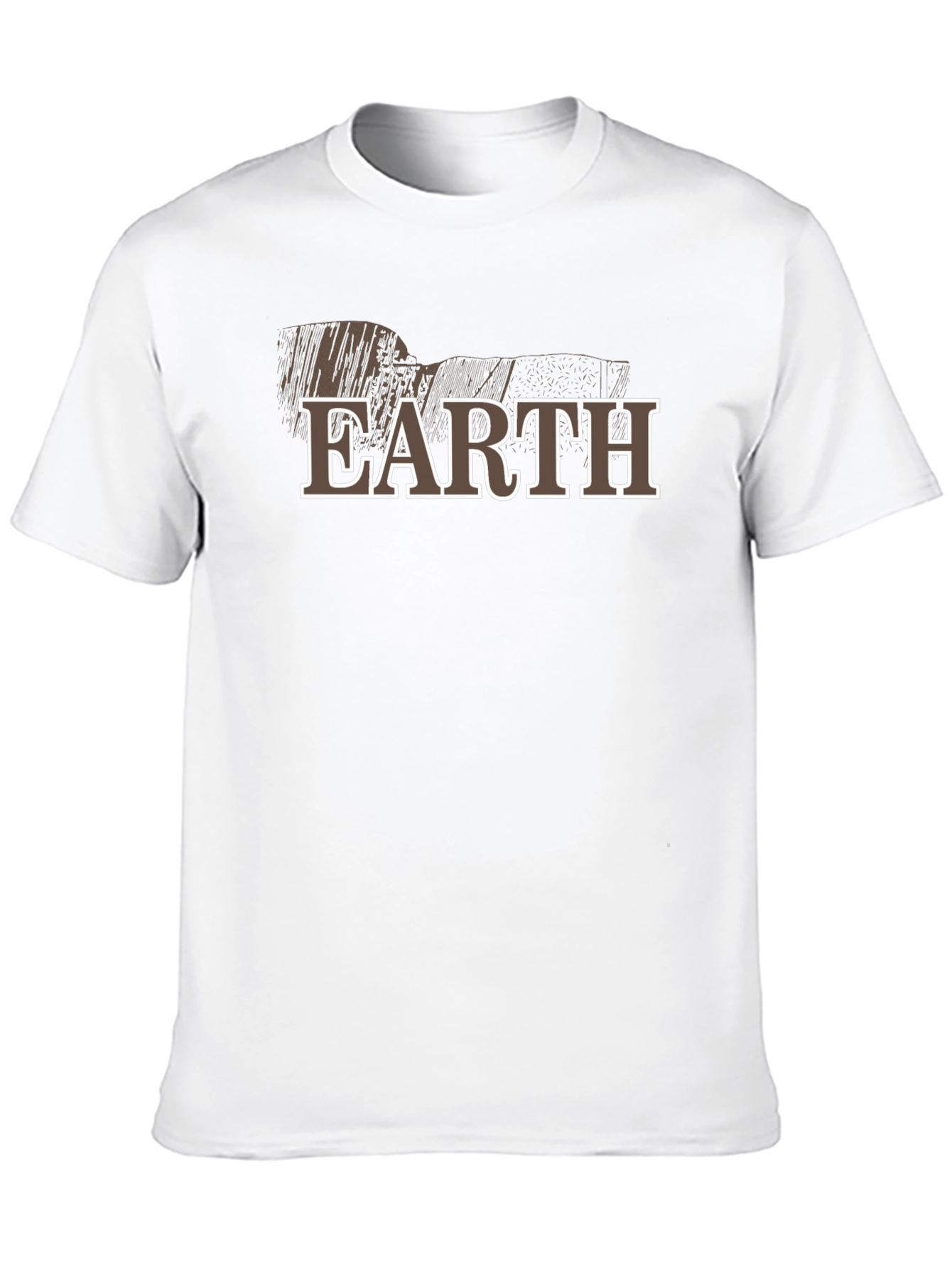 Earth Graphic Print Crew Neck T-Shirt
