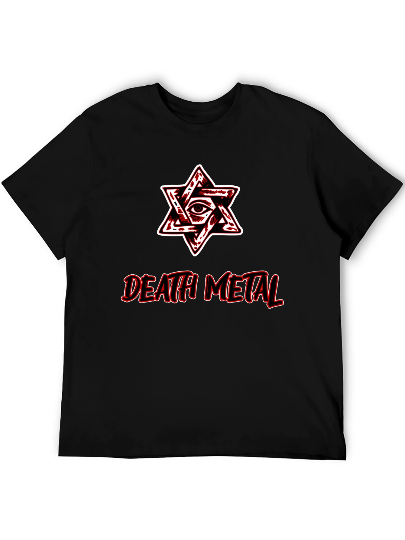 Death Metal Graphic Tee - Occult Star Eye Design