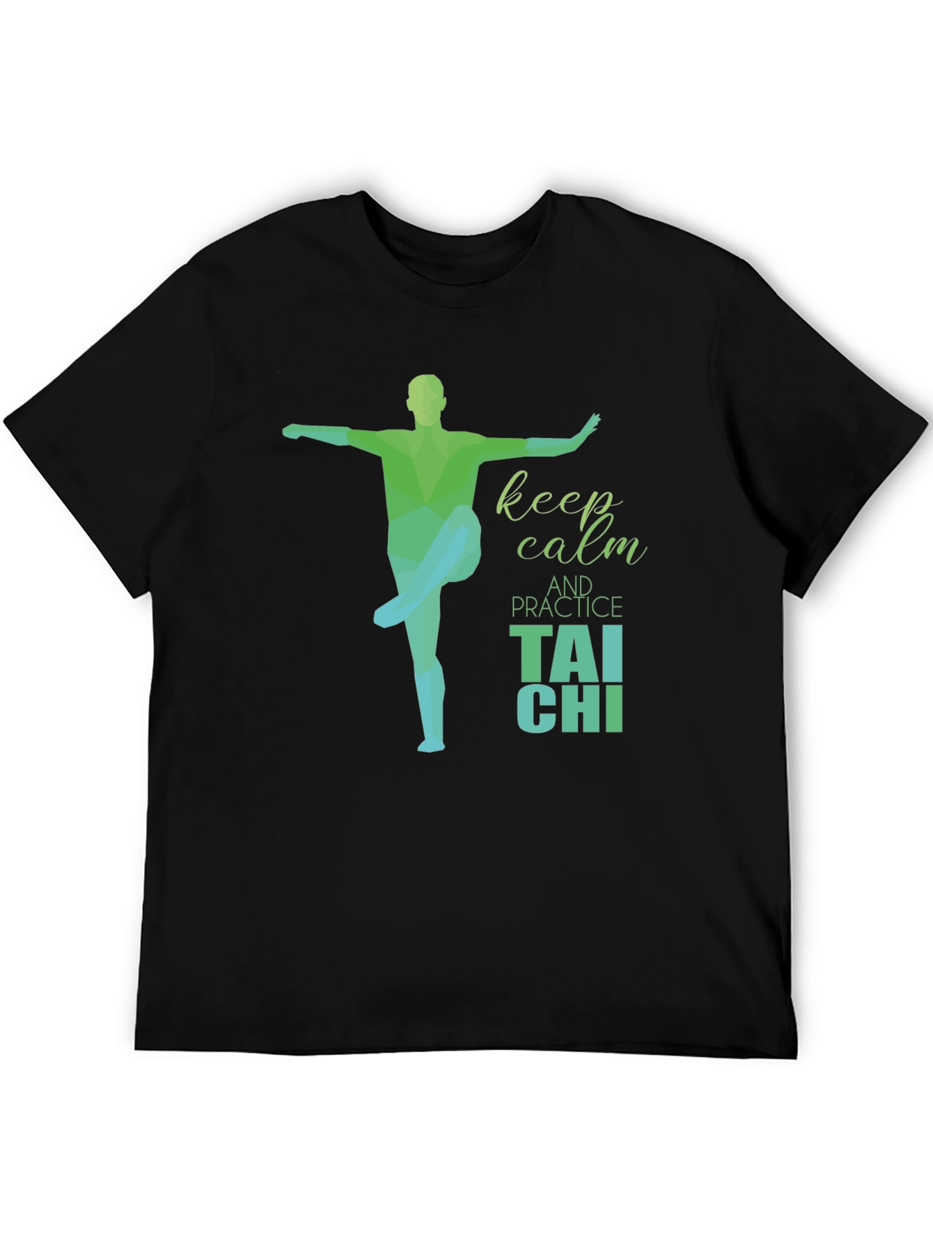 Keep Calm Tai Chi Black T-Shirt