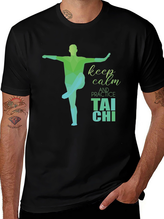 Keep Calm Tai Chi Black T-Shirt