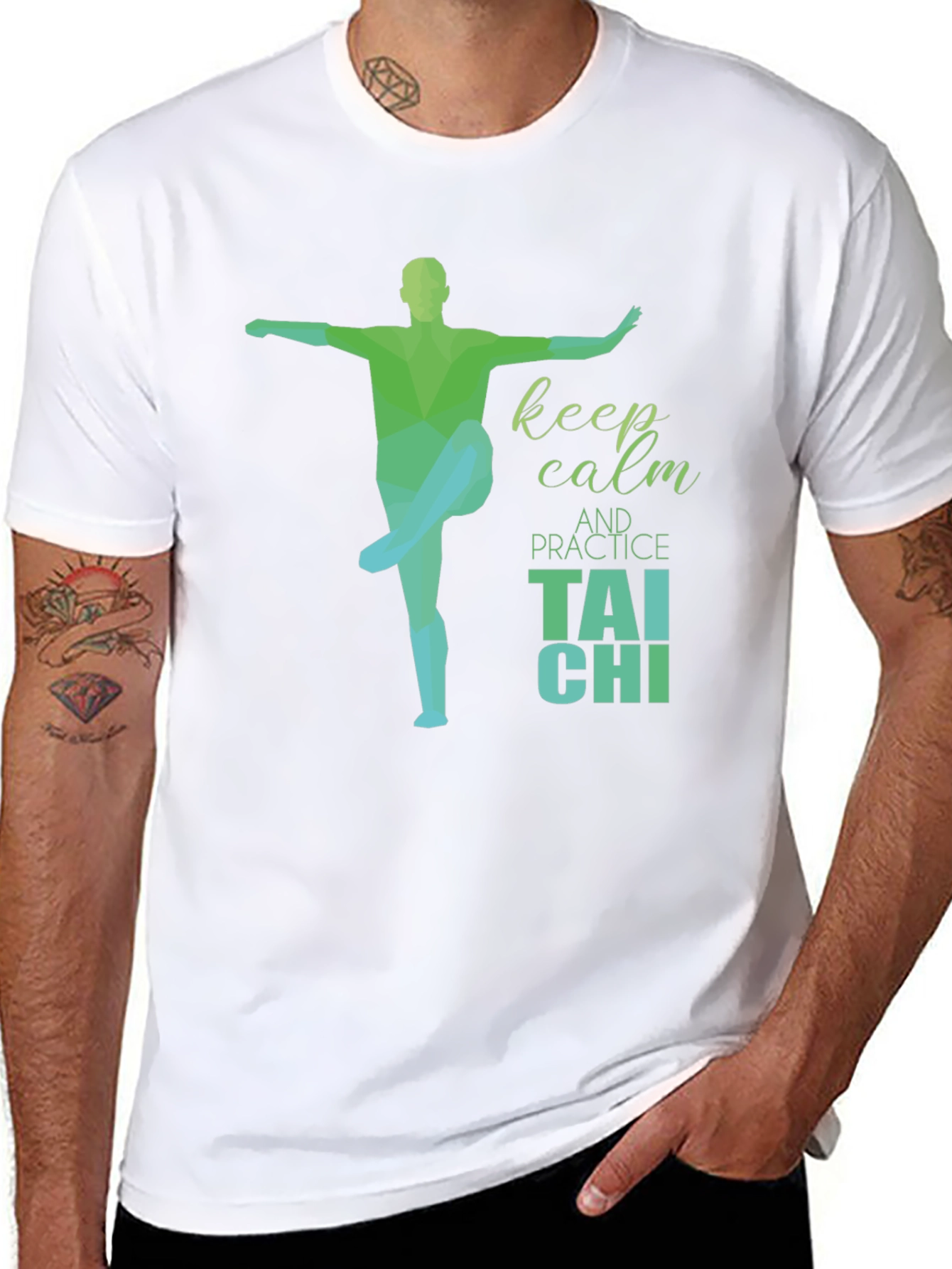 Keep Calm Tai Chi Black T-Shirt