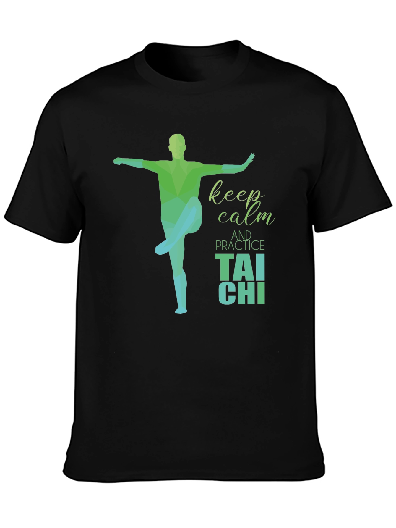 Keep Calm Tai Chi Black T-Shirt