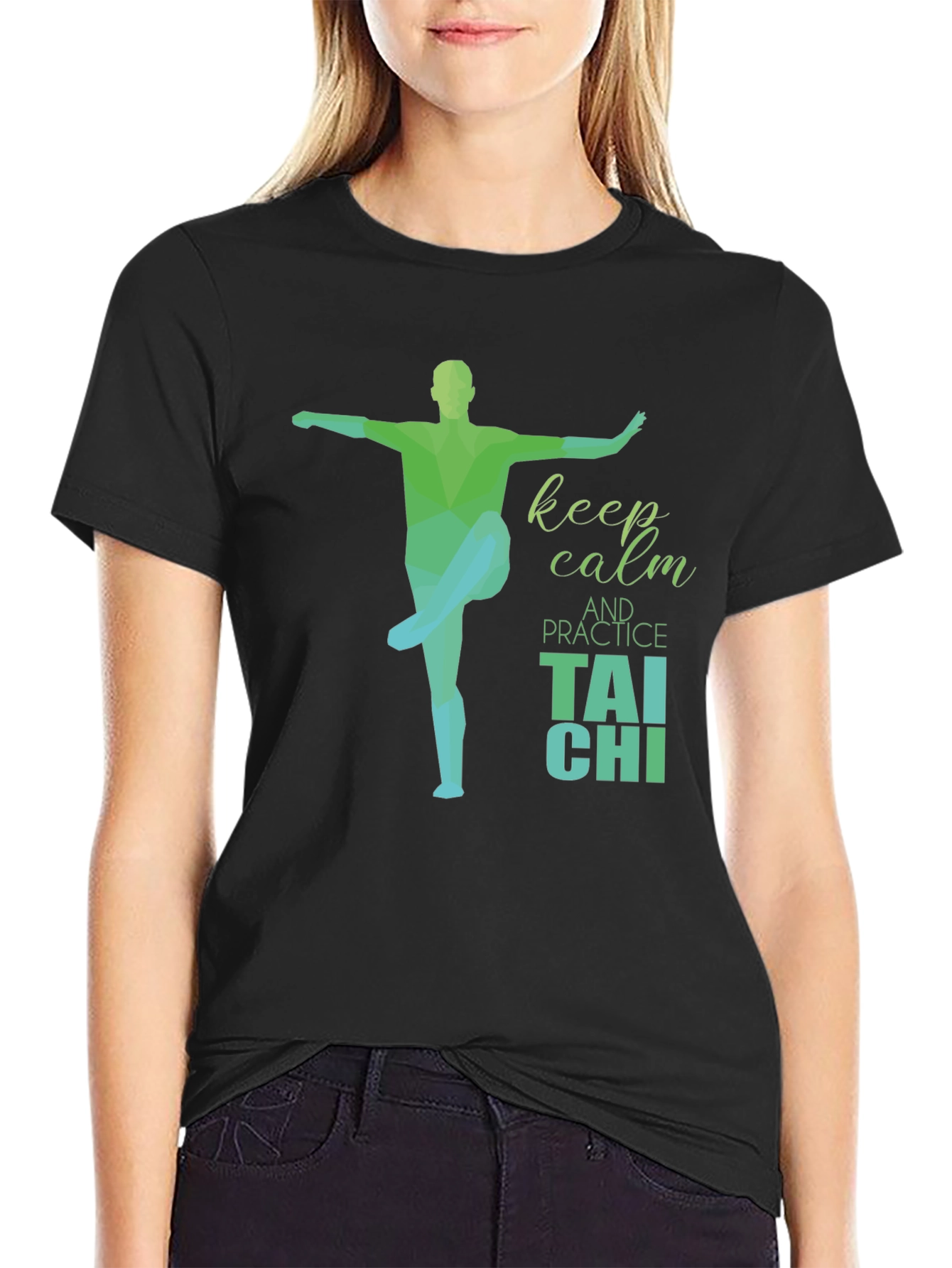 Keep Calm Tai Chi Black T-Shirt