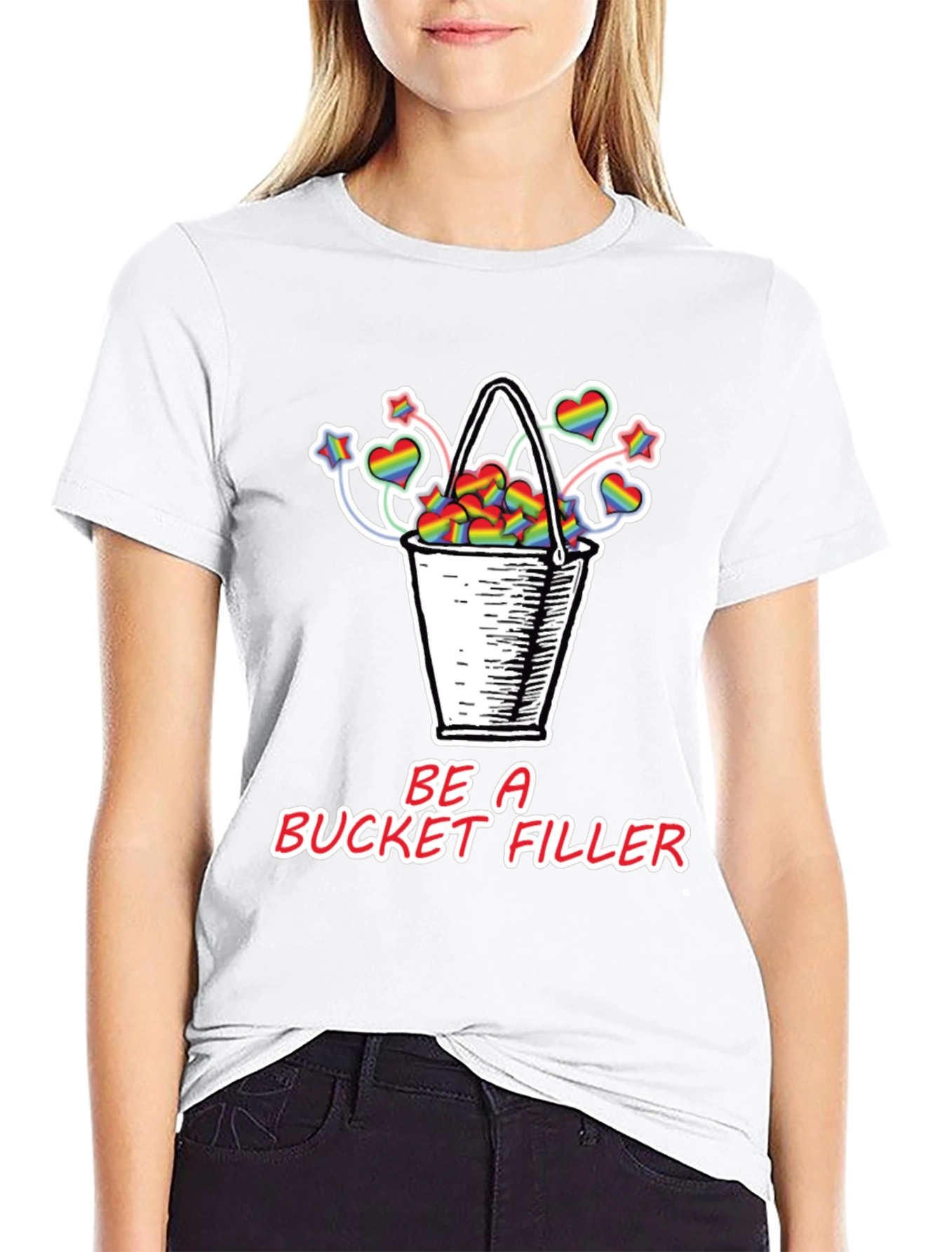 Be a Bucket Filler T-Shirt Pride Hearts Stars